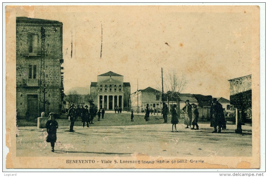 BENEVENTO VIALE S. LORENZO E TEMPIO MARIA SS. DELLE GRAZIE 1928 - Benevento