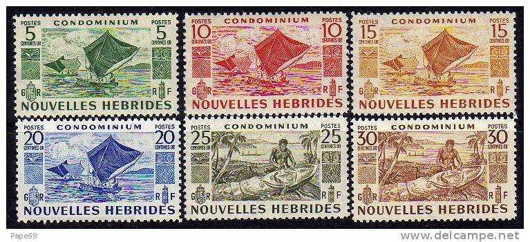 Nouvelles Hébrides N° 144 / 54 XX Série Courante Les 11 Valeurs Sans Charnière TB - Unused Stamps