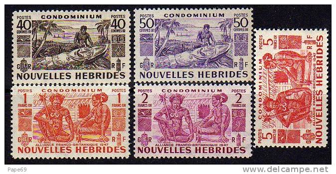 Nouvelles Hébrides N° 144 / 54 XX Série Courante Les 11 Valeurs Sans Charnière TB - Neufs