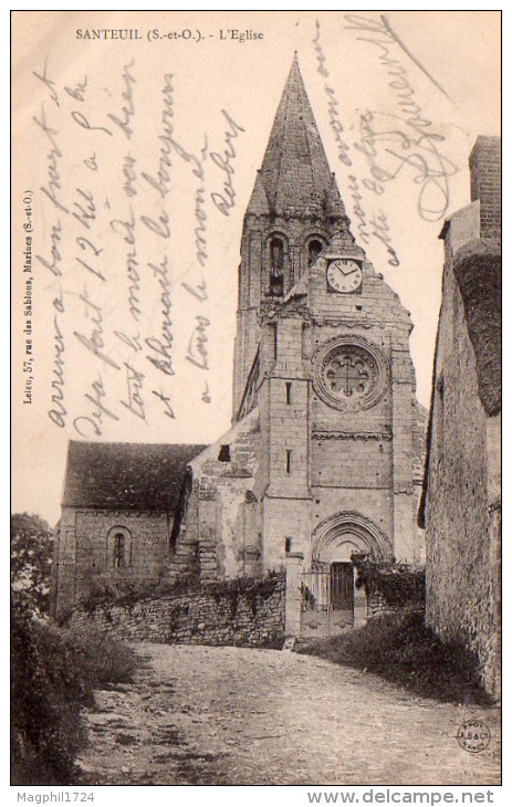 Cpa (95 )  Santeuil  L Eglise - Santeuil