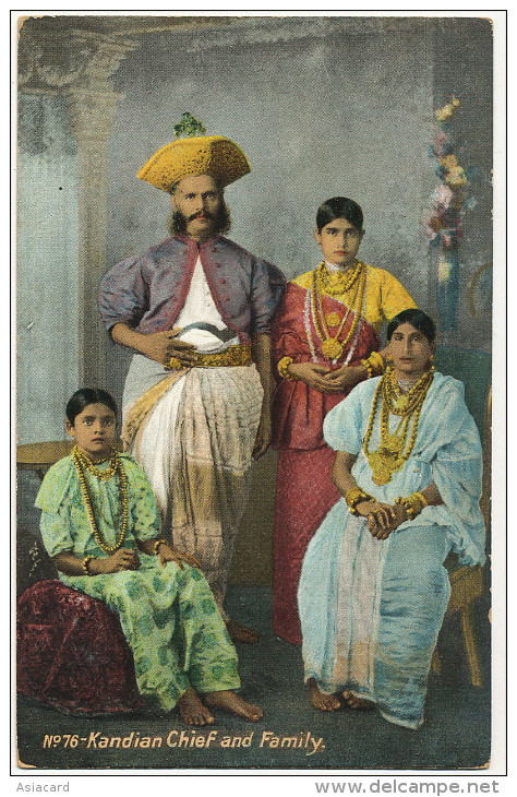 No 76 Kandian Chief And Family Kandy Ceylon Edit The Colombo Apothecaries - Sri Lanka (Ceylon)