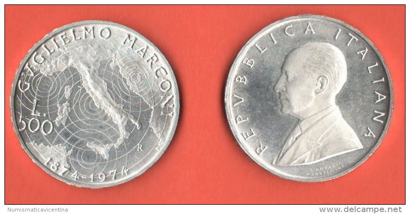 Repubblica Italiana 500 Lire Guglielmo Marconi 1974 - 500 Lire