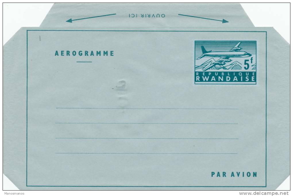 058A /19 -  RWANDA République - AEROGRAMME 5 F Neuf Fraicheur Postale - Autres & Non Classés