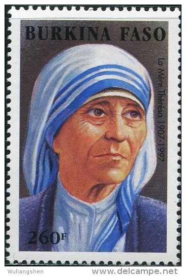 BN1422 Burkina Faso 1998 Mother Teresa 1v MNH - Other & Unclassified