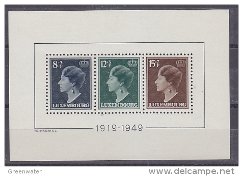 Luxemburg 1949 Charlotte M/s ** Mnh (20984) - Blocs & Feuillets