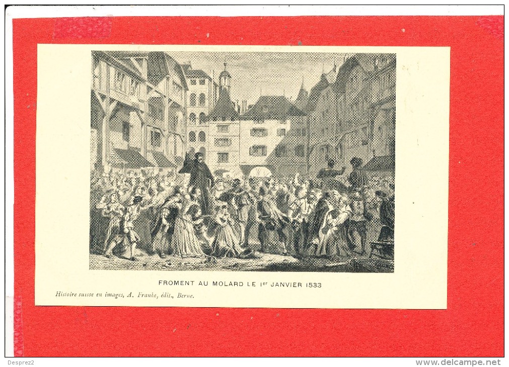 GENEVE Cpa Animée FROMENT Au MOLARD Le 1 Janvier 1533 Edit Franke - Genève