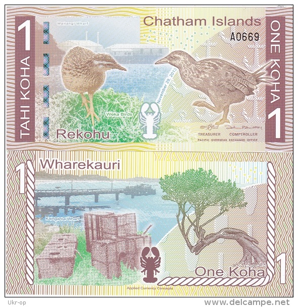 Chatam Islands - 1 Koha 2014 ( 2013 ) UNC Ukr-OP - Other & Unclassified