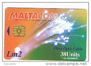 MALTA - MALTACOM CHIP - 2000 FIBRE OPTIC CABLE / MORSE KEY  - RIF. 8940 - Malta