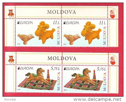 Moldova, 2 Sets Strip, Europa / CEPT - Toys, 2015 - 2015