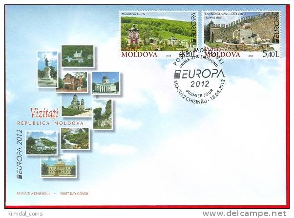 Moldova, FDC, Europe / Europa CEPT - Places To Visit, 2012 - 2012