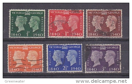 Great Britain 1940 Victoria - George Jubilee Set 6v Used (20993) - Used Stamps