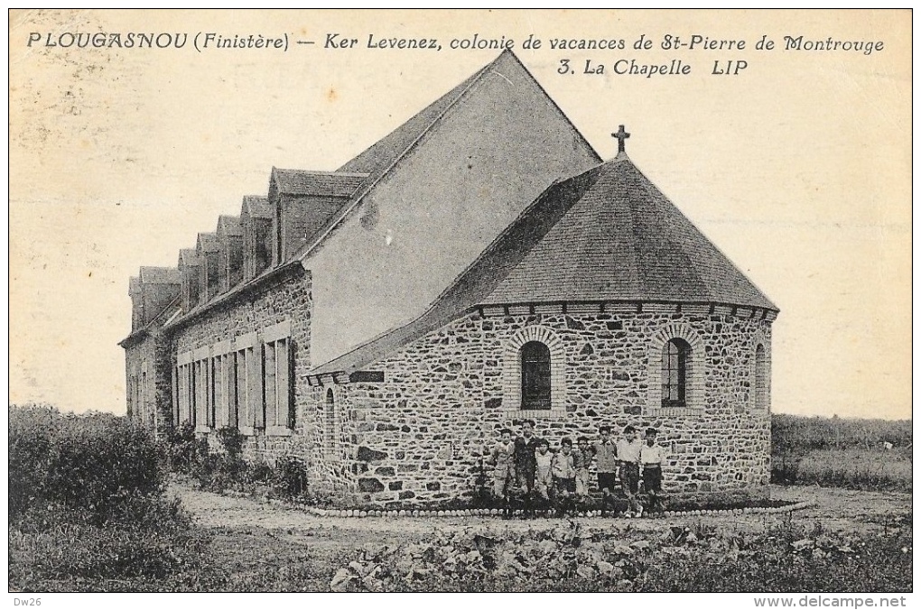 Plougasnou - Ker Levenez - Colonie De Vacances De St-Pierre De Montrouge - La Chapelle - Carte N° 3 De 1927 - Plougasnou