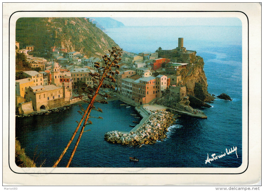 "LE MIE CINQUE TERRE"      VERNAZZA    ANGOLO DI SOGNO     MAXI-CARD    (VIAGGIATA) - Altri & Non Classificati