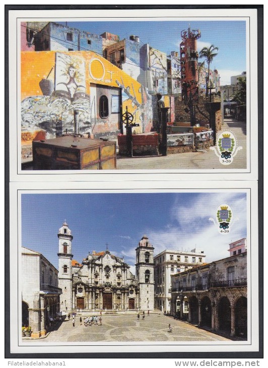 2014-EP-1. CUBA 2014. ENTERO POSTAL. POSTAL STATIONERY. VISTAS DE LA HABANA. TURISMO. TOURIST VIEWS OF HAVANA. TOURISM. - Cartes-maximum