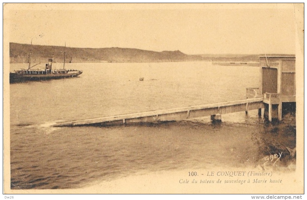 Le Conquet - Cale Du Bateau De Sauvetage à Marée Haute - Carte Gaby N°100 - Le Conquet