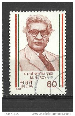 INDIA, 1987, Manabendra Nath Roy, (Revolutionary), (1887-1965 ),  1 V,  FINE USED - Oblitérés