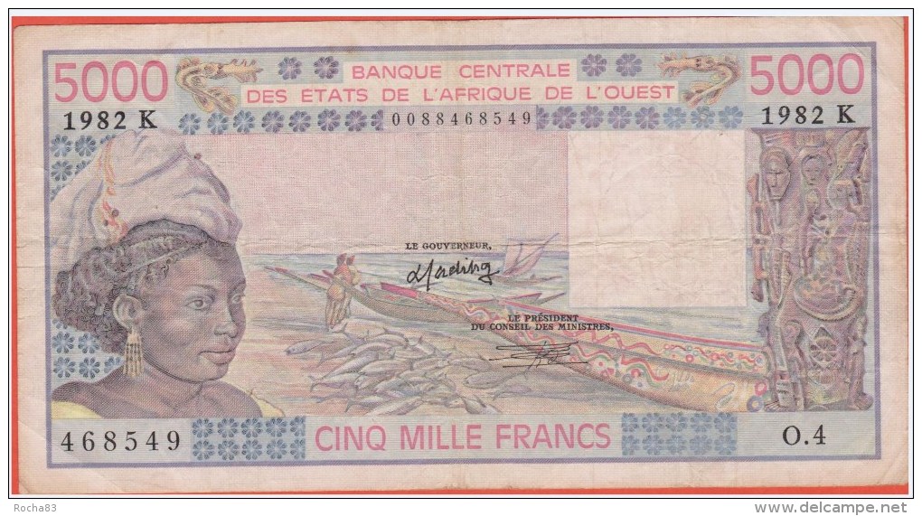 AFRIQUE De L´OUEST - SENEGAL 5.000 Francs De 1982 Pick 708Kf - Other - Africa