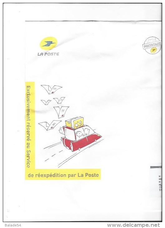 Lot De 10 Enveloppes Exclusidement Réservé Au Service De Réexpédition Par La Poste  - Affranchie (GF 26 Cm X 32.5 Cm) - Other & Unclassified