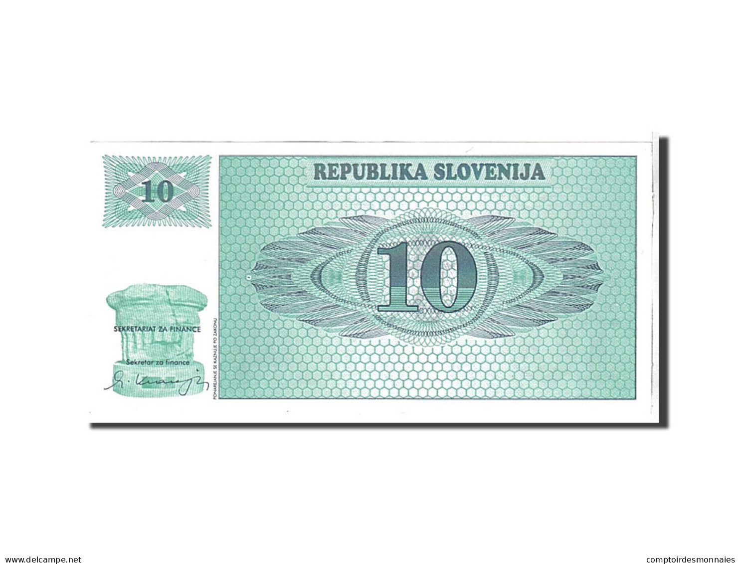 Billet, Slovénie, 10 (Tolarjev), 1990, KM:4a, SPL - Slovénie