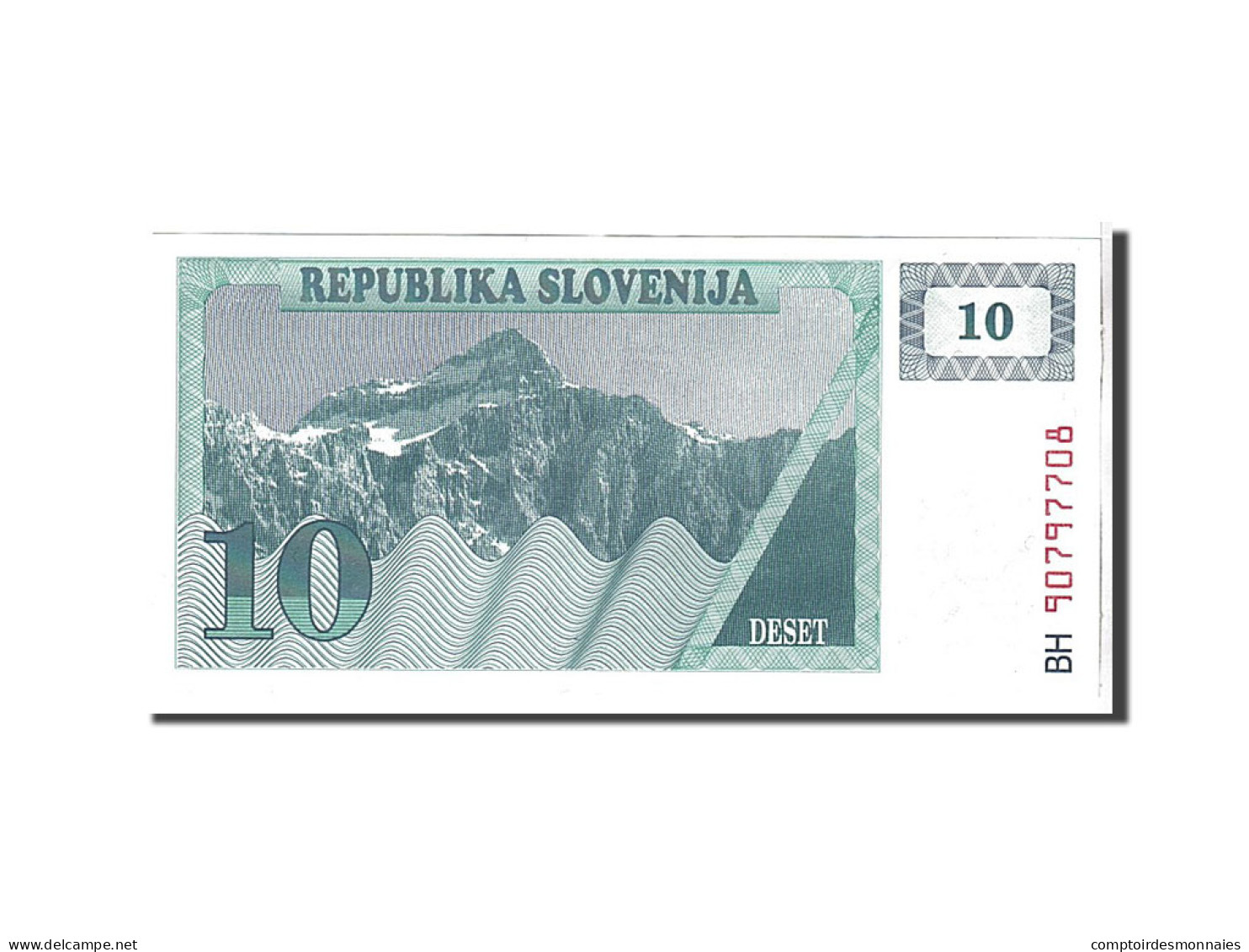 Billet, Slovénie, 10 (Tolarjev), 1990, KM:4a, SPL - Slovenia