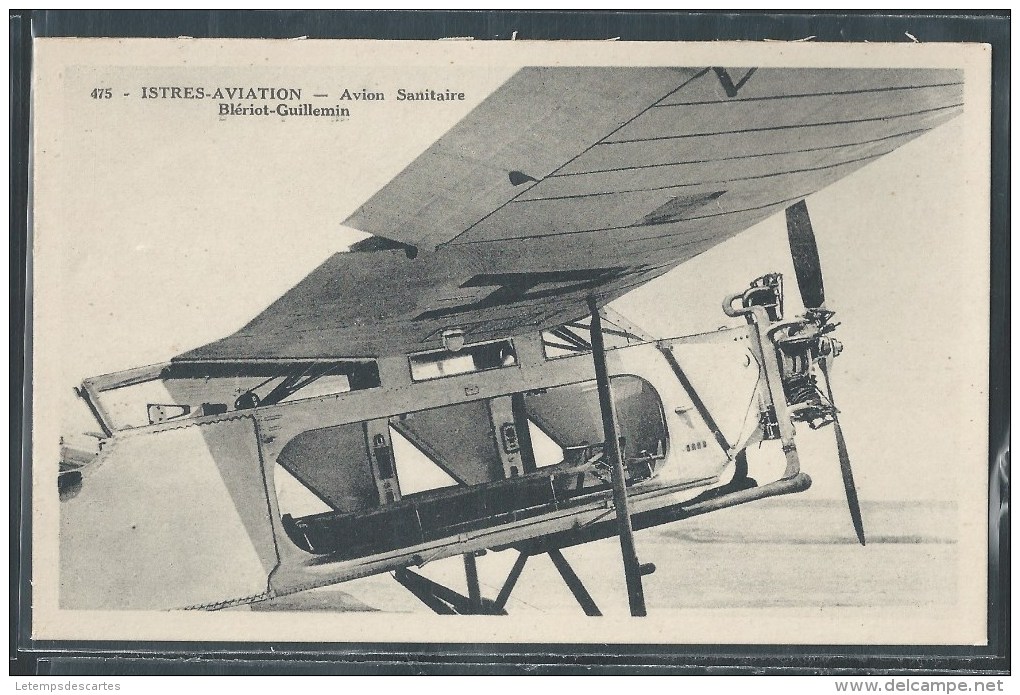 - CPA 13 - Istres, Aviation - Avion Sanitaire Blériot-Guillemin - Istres