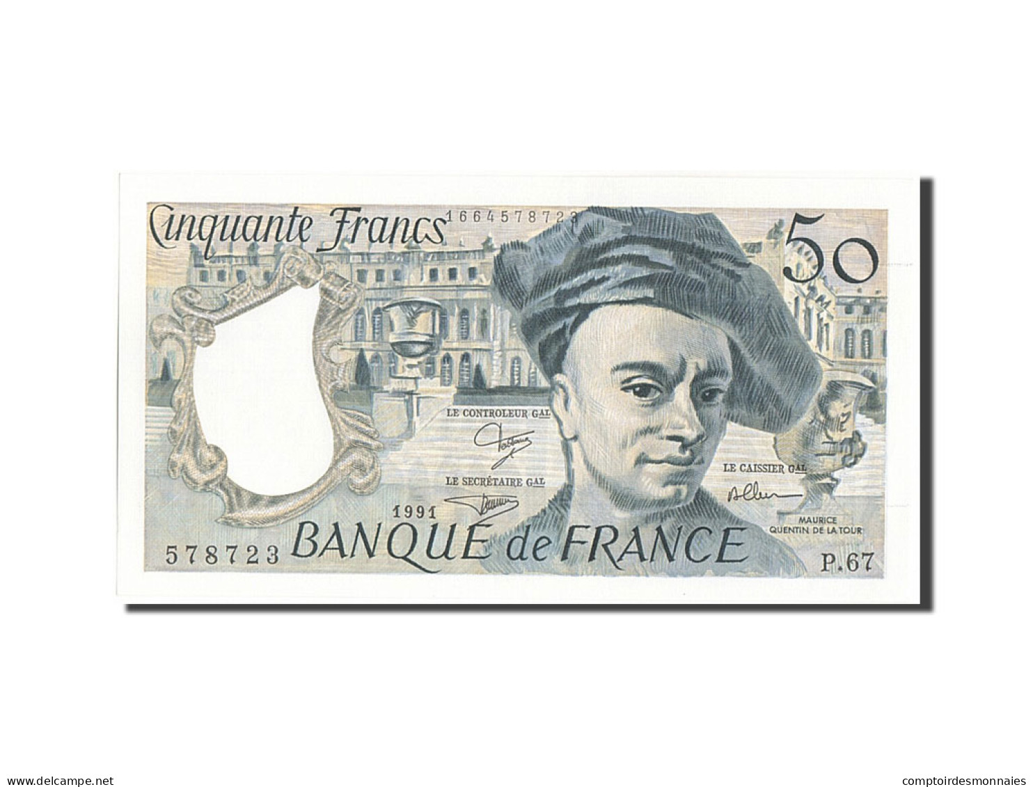 Billet, France, 50 Francs, 50 F 1976-1992 ''Quentin De La Tour'', 1991, NEUF - 50 F 1976-1992 ''Quentin De La Tour''