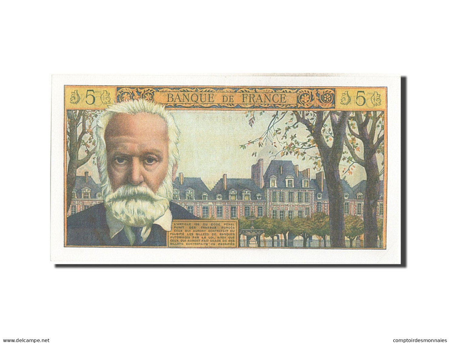 Billet, France, 5 Nouveaux Francs, 5 NF 1959-1965 ''Victor Hugo'', 1965 - 5 NF 1959-1965 ''Victor Hugo''