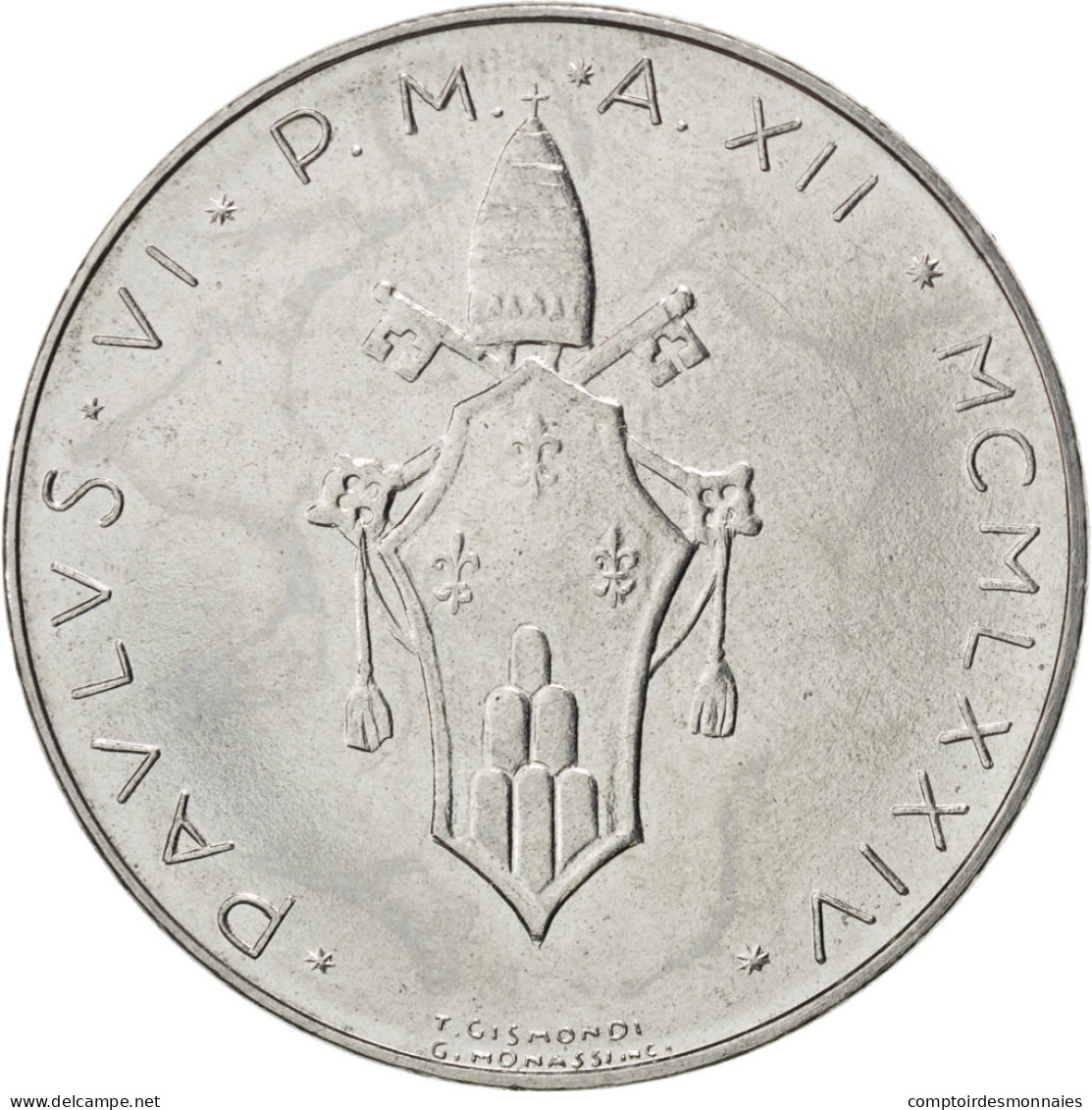 Monnaie, Cité Du Vatican, Paul VI, 100 Lire, 1974, SPL, Stainless Steel, KM:122 - Vatican