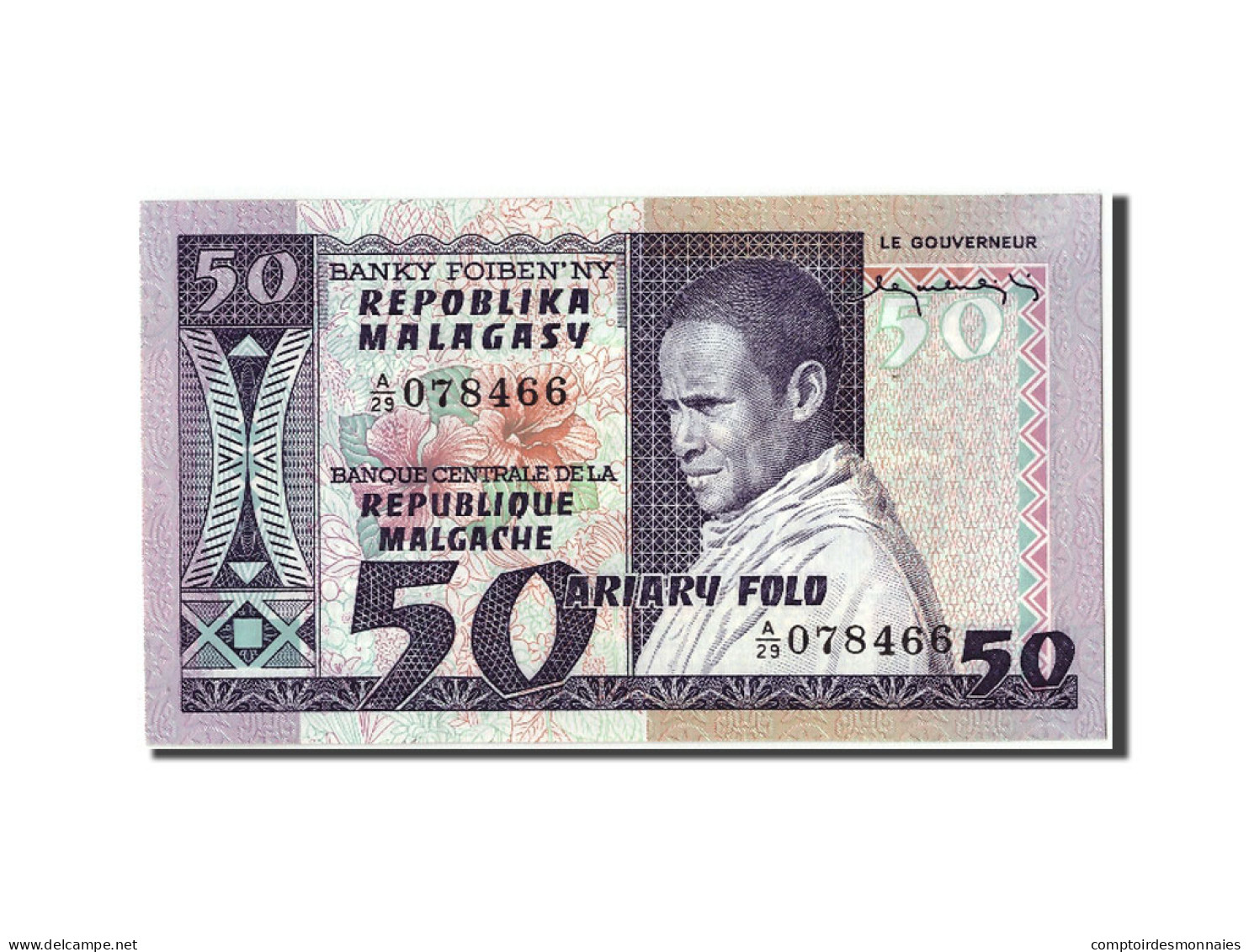 Billet, Madagascar, 50 Francs = 10 Ariary, NEUF - Madagascar