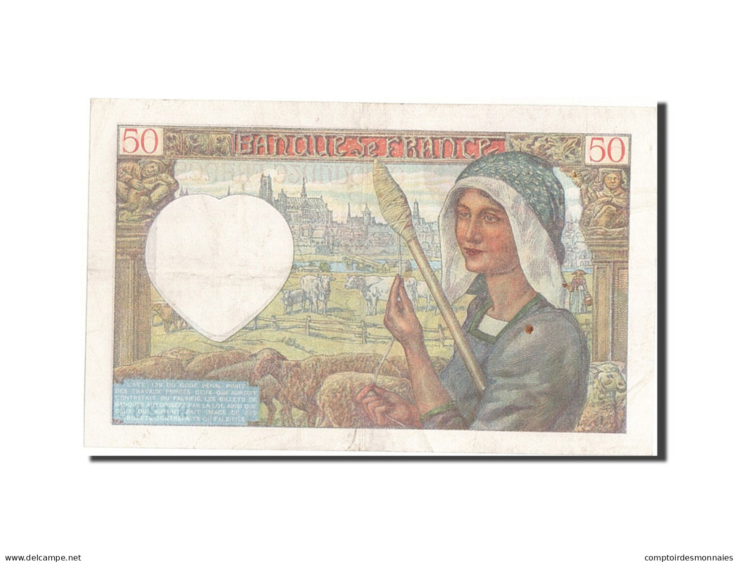 Billet, France, 50 Francs, 50 F 1940-1942 ''Jacques Coeur'', 1940, 1940-12-05 - 50 F 1940-1942 ''Jacques Coeur''