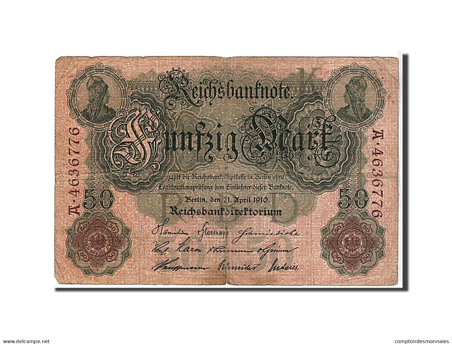 Billet, Allemagne, 50 Mark, 1910, KM:41, B - 50 Mark