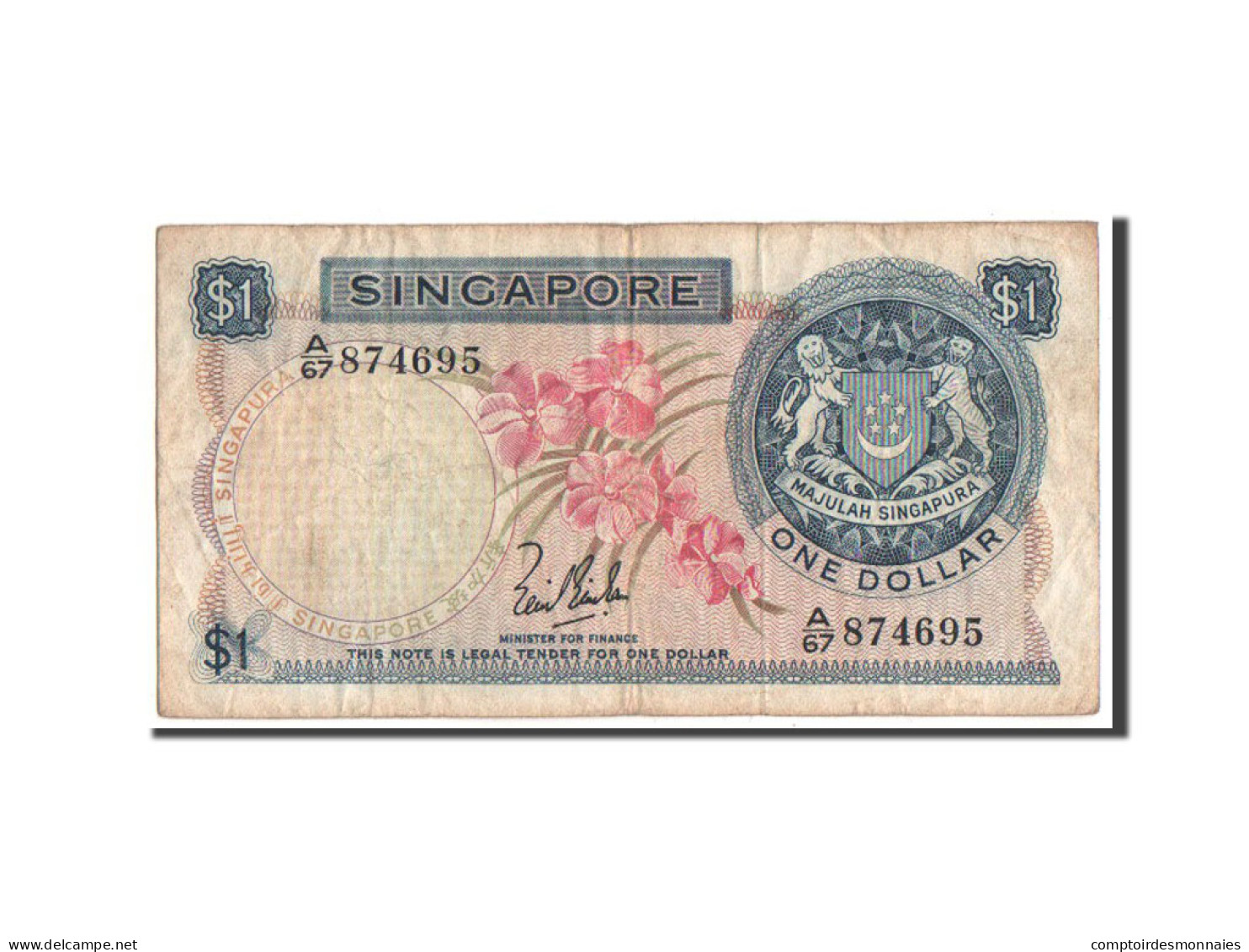 Billet, Singapour, 1 Dollar, TB+ - Singapur