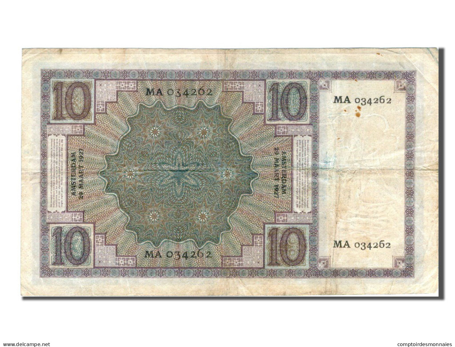 Billet, Pays-Bas, 10 Gulden, 1927, TTB - 10 Gulden