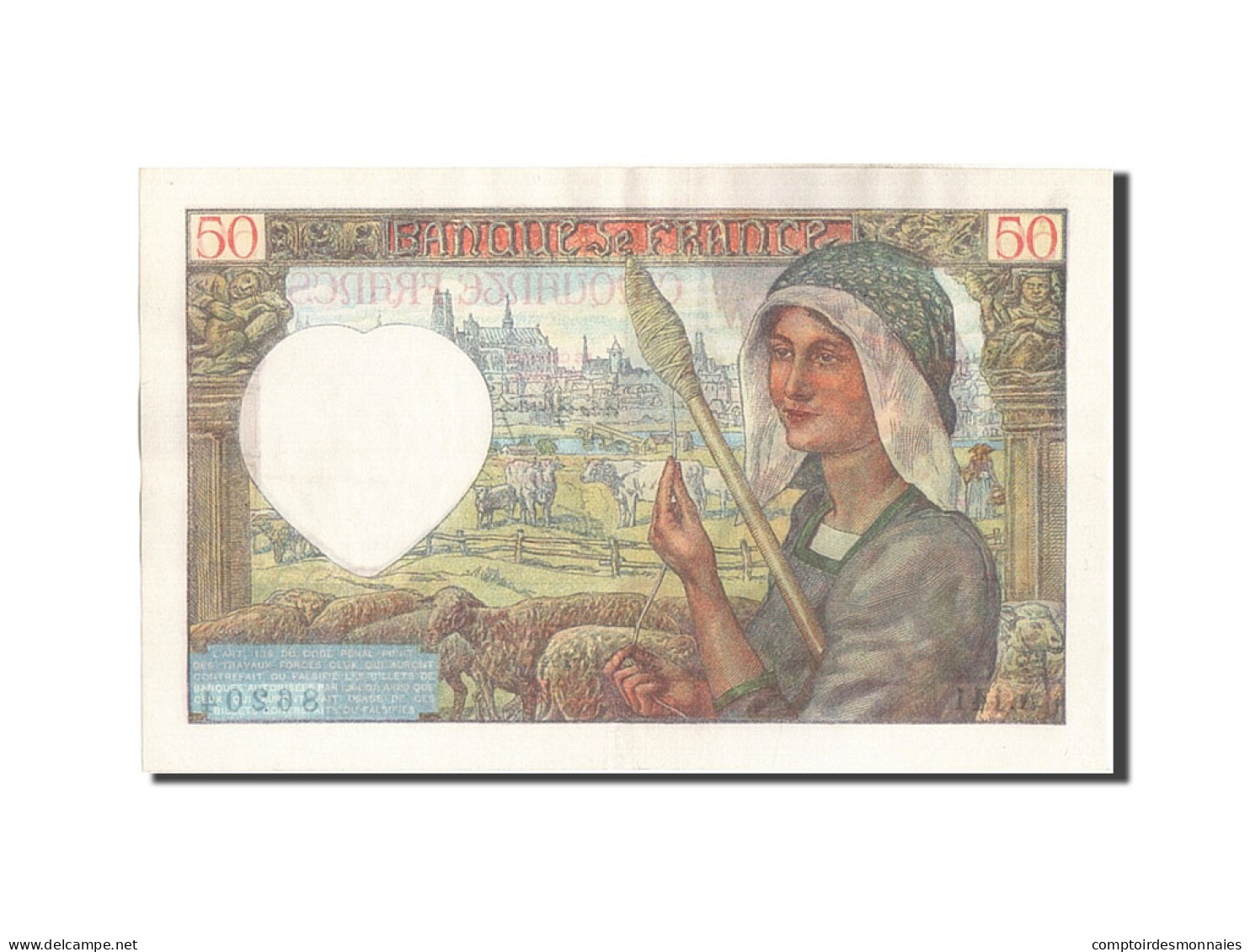 Billet, France, 50 Francs, 50 F 1940-1942 ''Jacques Coeur'', 1941, 1941-11-20 - 50 F 1940-1942 ''Jacques Coeur''