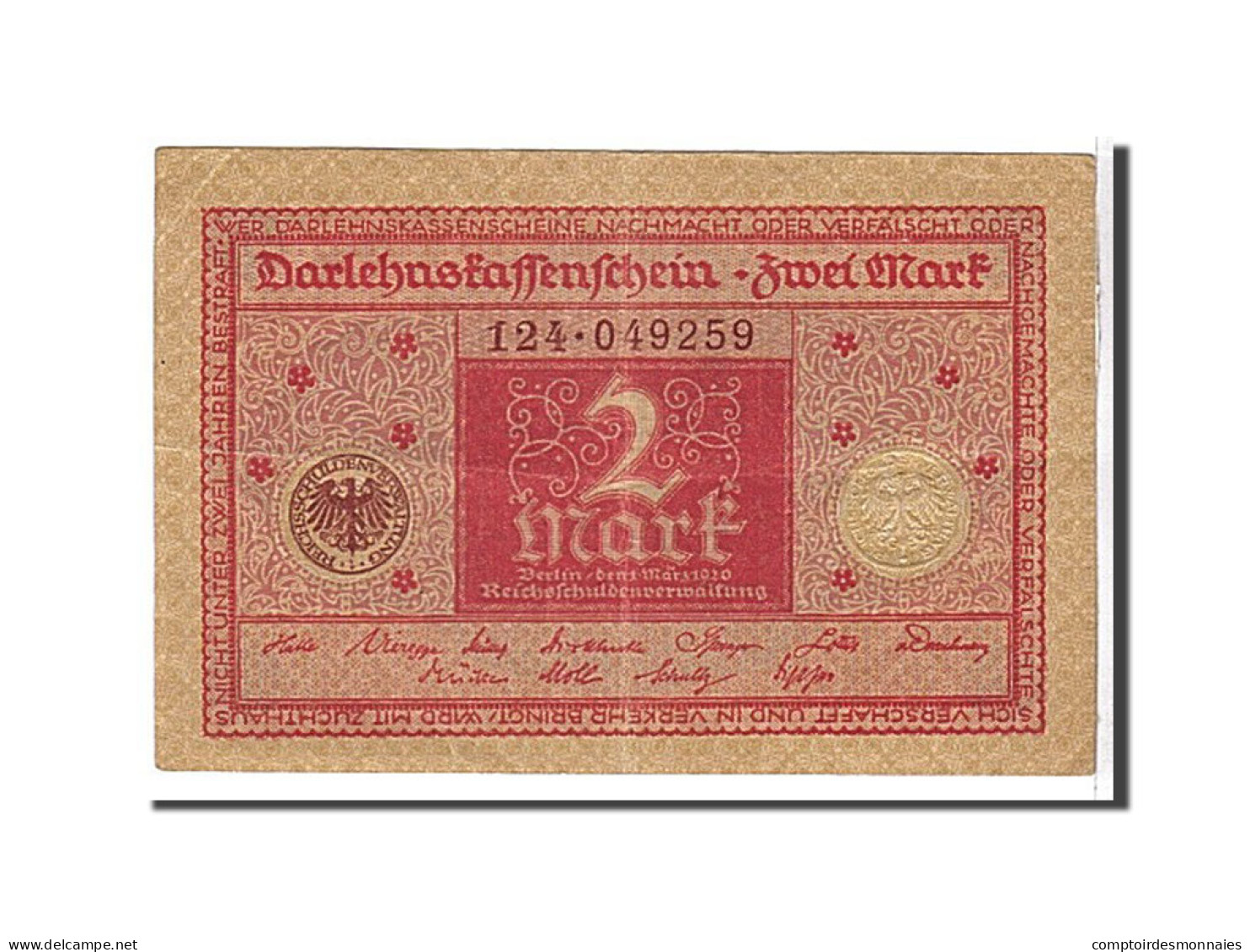 Billet, Allemagne, 2 Mark, 1920, KM:59, TTB+ - 2 Mark