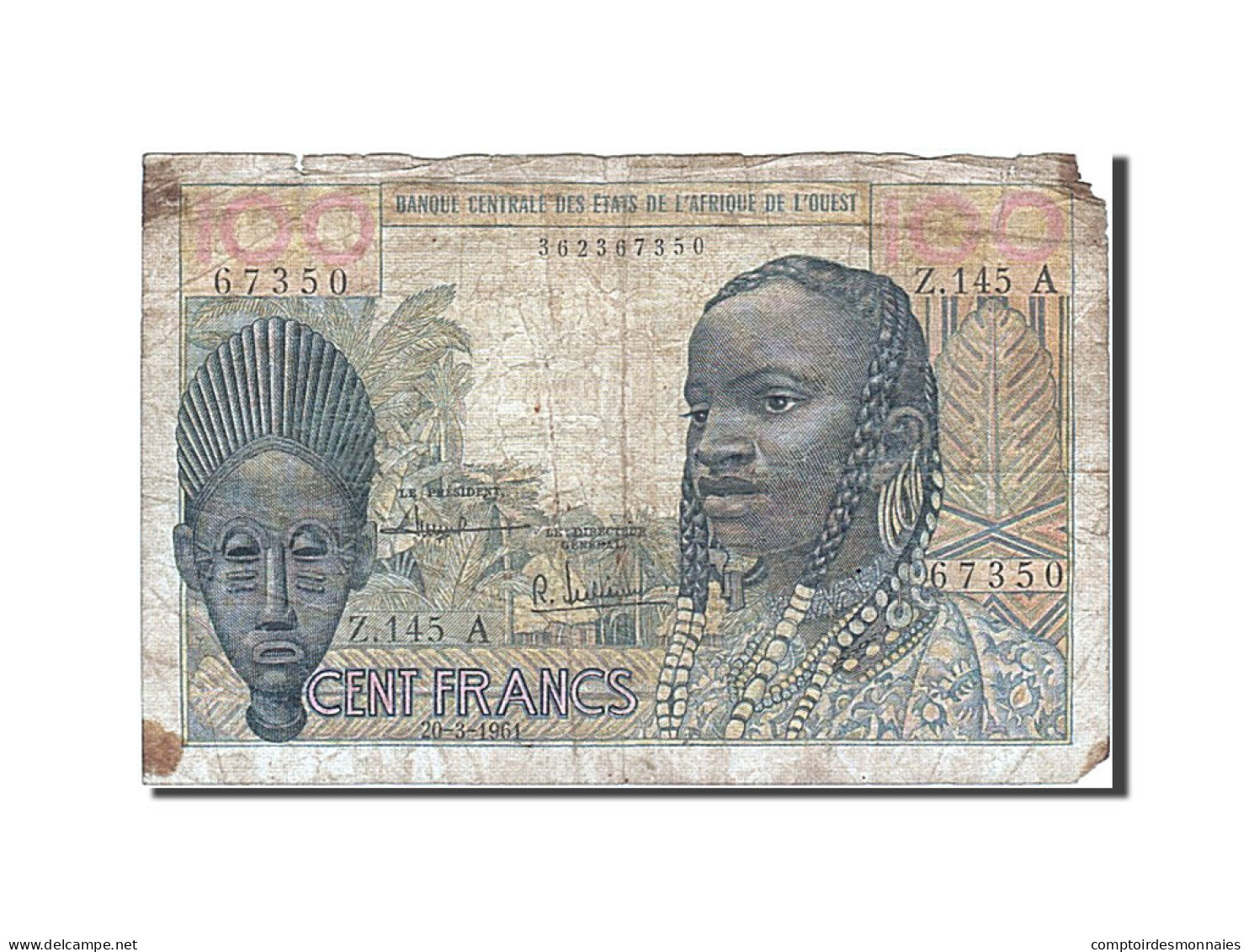 Billet, West African States, 100 Francs, 1961, 1961-03-20, B - Otros – Africa