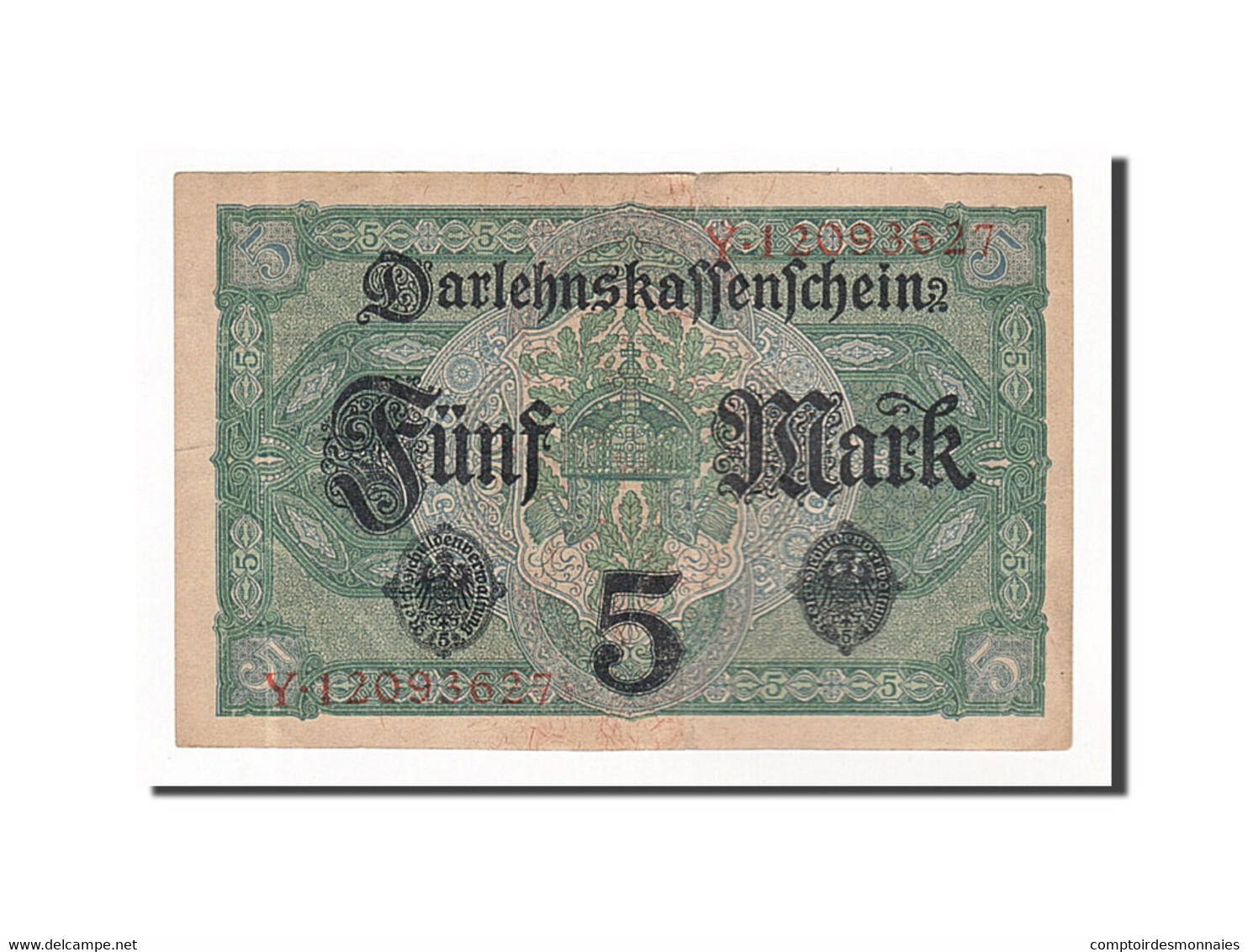 Billet, Allemagne, 5 Mark, 1917, 1923-08-01, TTB - 5 Mark