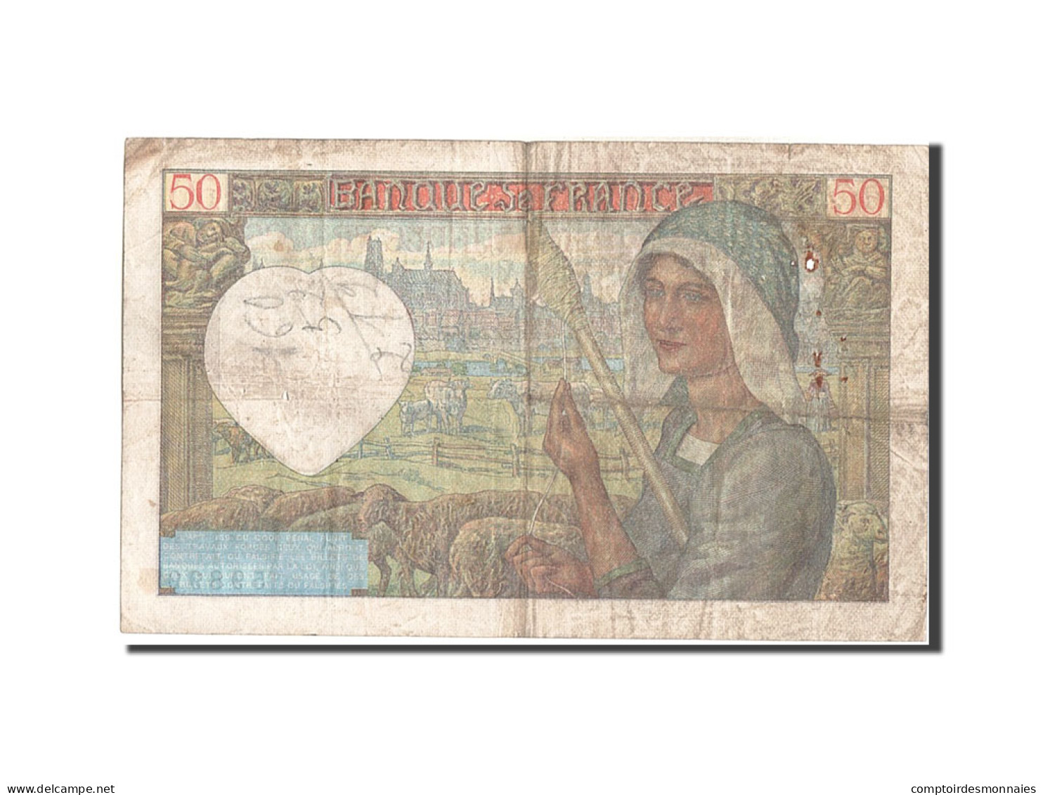 Billet, France, 50 Francs, 50 F 1940-1942 ''Jacques Coeur'', 1940, 1940-09-05 - 50 F 1940-1942 ''Jacques Coeur''