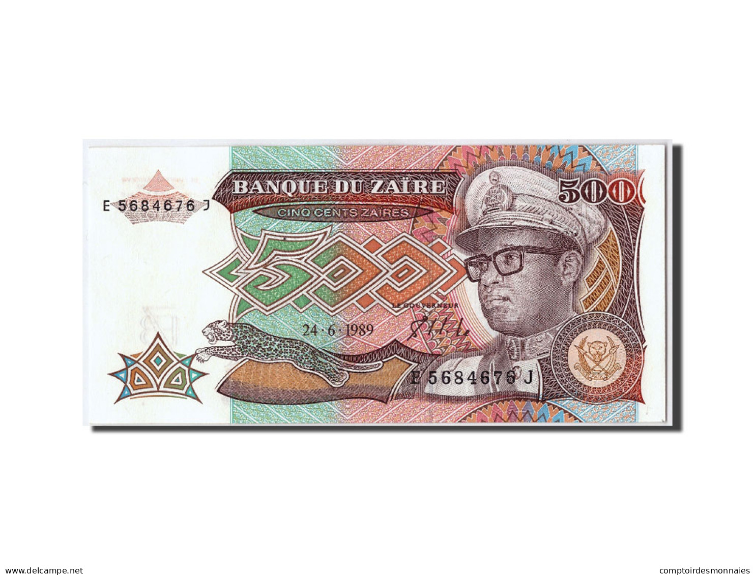 Billet, Zaïre, 500 Zaïres, 1989, 1989-06-24, NEUF - Zaire