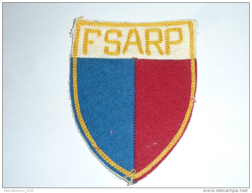 AVIRON BLASON FAIT MAIN - FSARP Fait Main Ancien 01- RARE - COQ FRANCE ECUSSON TISSU SPORT BATEAU - Remo