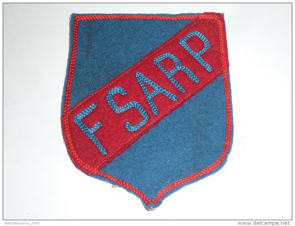 AVIRON BLASON FAIT MAIN - FSARP Fait Main Ancien 03 - RARE - COQ FRANCE ECUSSON TISSU SPORT BATEAU - Rowing