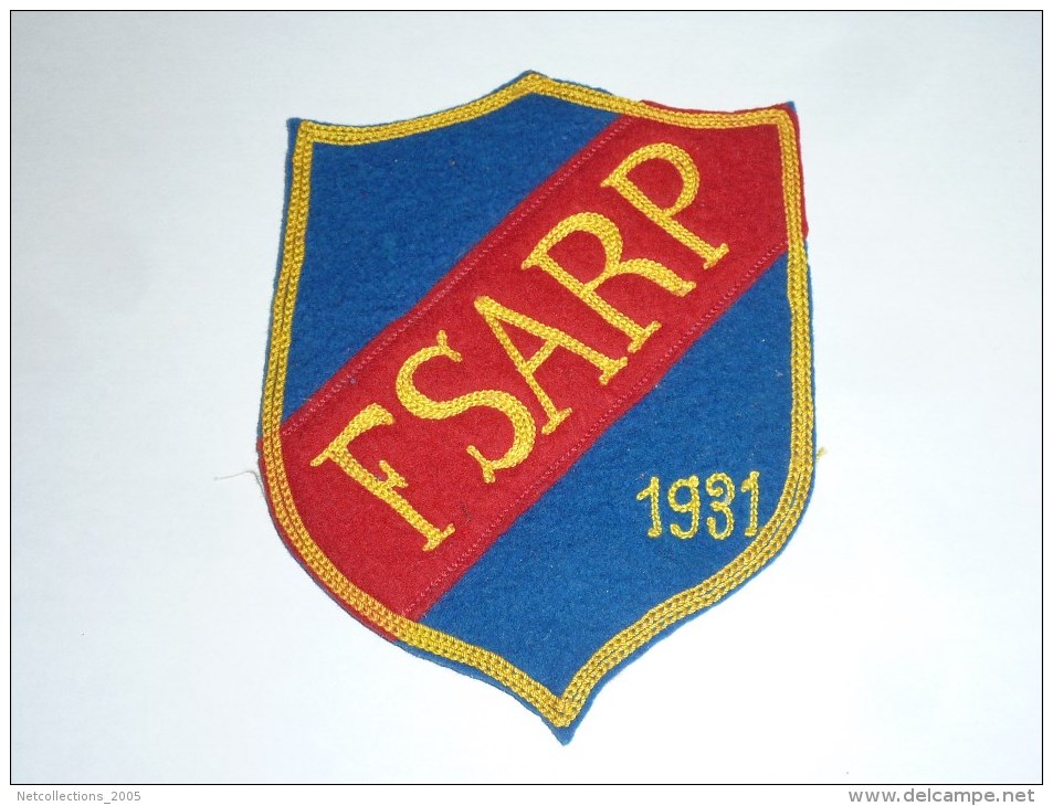 AVIRON BLASON FAIT MAIN - FSARP 1931 - RARE - COQ FRANCE ECUSSON TISSU SPORT BATEAU - Rudersport