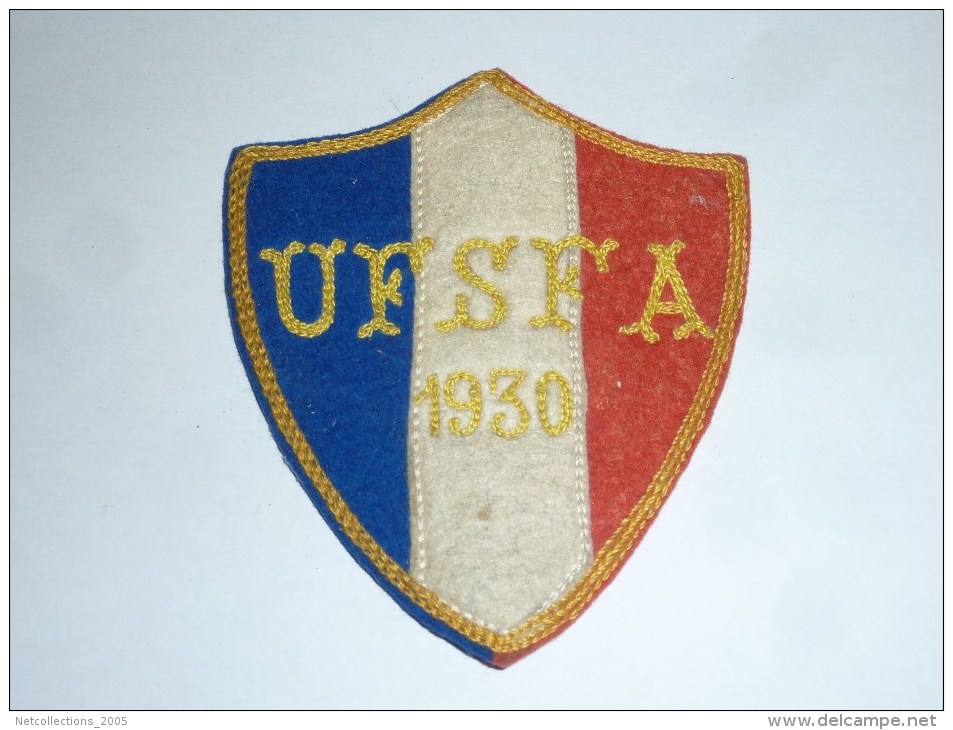 AVIRON BLASON FAIT MAIN - UFSFA 1930 - RARE - COQ FRANCE ECUSSON TISSU SPORT BATEAU - Rowing