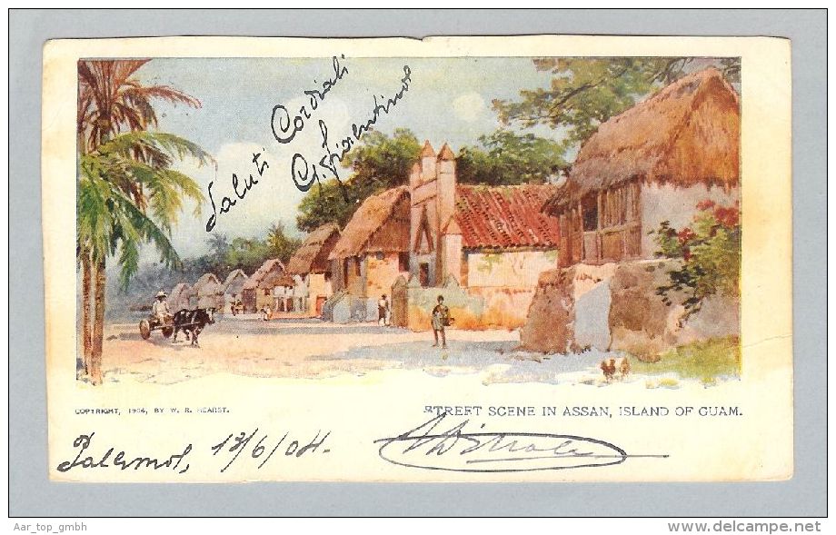 AK Ozeanien Guam 1904-06-13 Litho W.R. Hearst - Guam