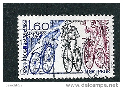 N° 2290 Ancêtres De La Bicyclette  vélocipède  Timbre  France  Oblitéré  1983 - Autres & Non Classés