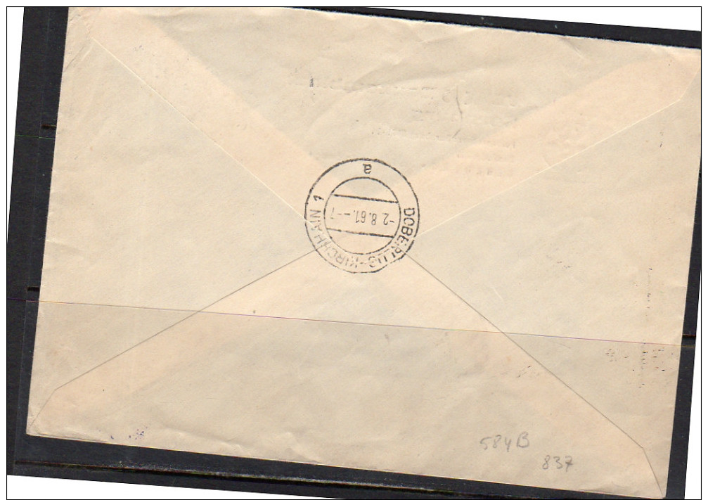 Mi. 457 Express Baukombinat Bernburd 1961 (d102) - Briefe U. Dokumente