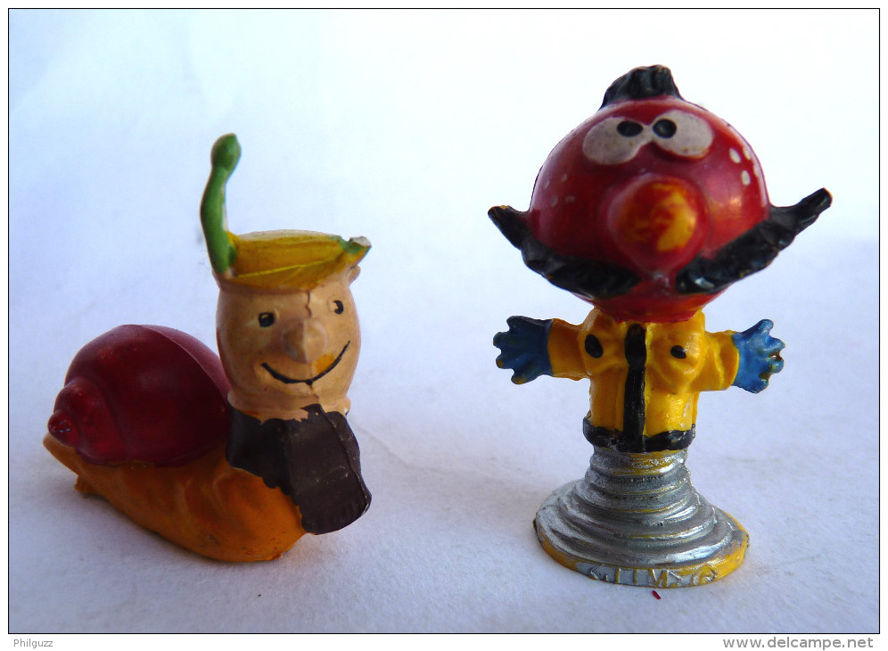 Lot 2 Figurines JIM LE MANEGE ENCHANTE - MAGIC ROUNDABOUT -  ORTF 1966 - ZEBULON & AMBROISE Incomplets (1) - Autres & Non Classés