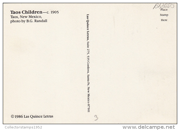 17105- TAOS CHILDRENS, NATIVE AMERICANS, MAXIMUM CARD, OBLIT FDC, 1992, USA - Indianer