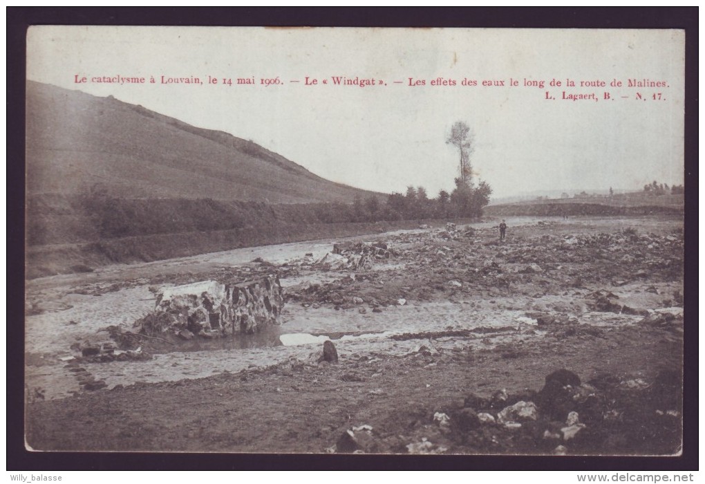 CPA - LEUVEN - Le Cataclysme à LOUVAIN 14 Mai 1906 - Le " Windgat " - Effet Des Eaux Le Long De La Route De Malines   // - Leuven