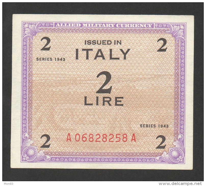 ITALIA - 2 Lire - Allied Military Currency 1943 FDS (occupazione) - Allied Occupation WWII